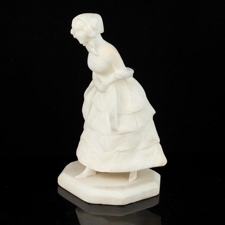 George van der Straeten, after, an alabaster sculpture, around 1900.