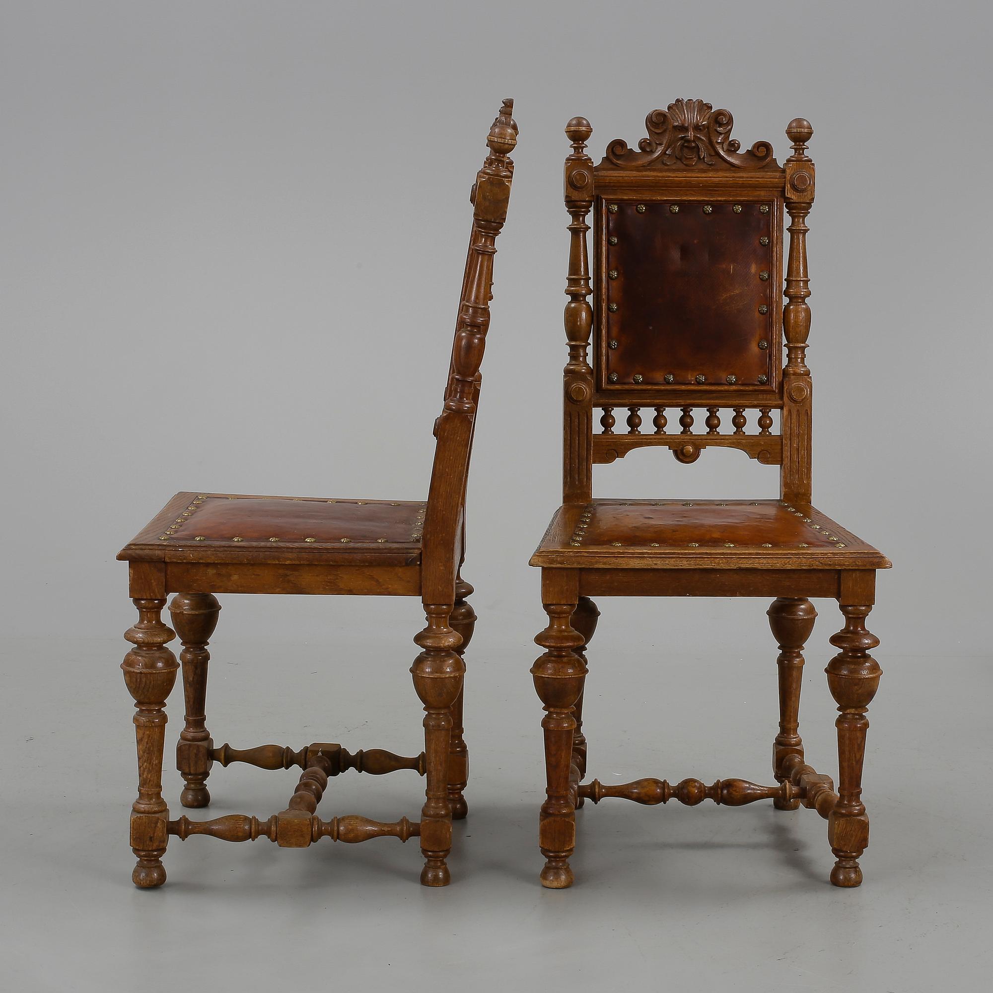 STOLAR, 4 st, barockstil, tidigt 1900.