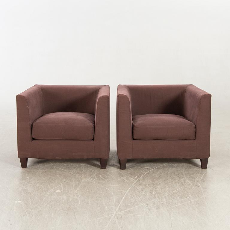 Meridian armchairs, Two pcs, later part of the 20th century.