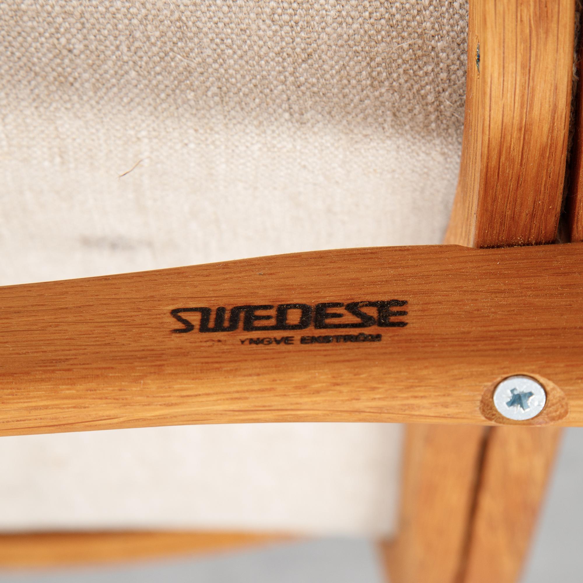 Yngve Ekström, a lounge chair with ottoman "Lamini", Swedese Möbler AB, Sweden. 2006.