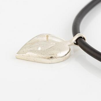 Lapponia, Collar of leather with pendant, silver. 1999.