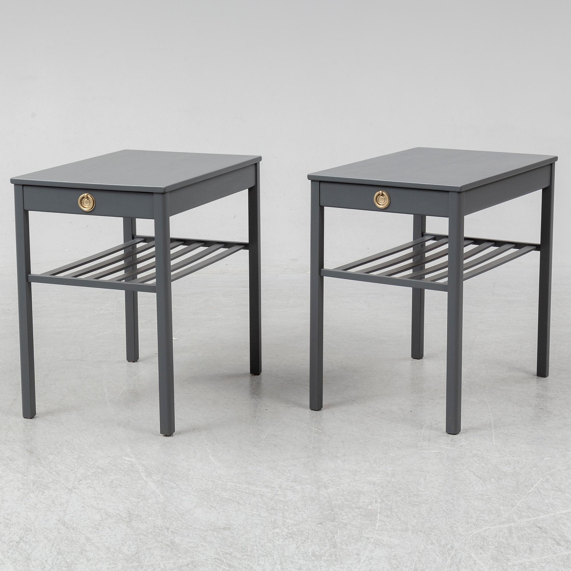 JEAN HUBER, a pair of 'Joker' bedside tables, , Bra bohag, Tingströms, Valdemarsvik.