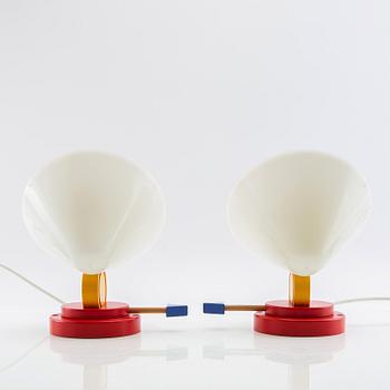 Ettore Sottsass, Wall lamps, a pair, "Stoja", IKEA, 1980s.