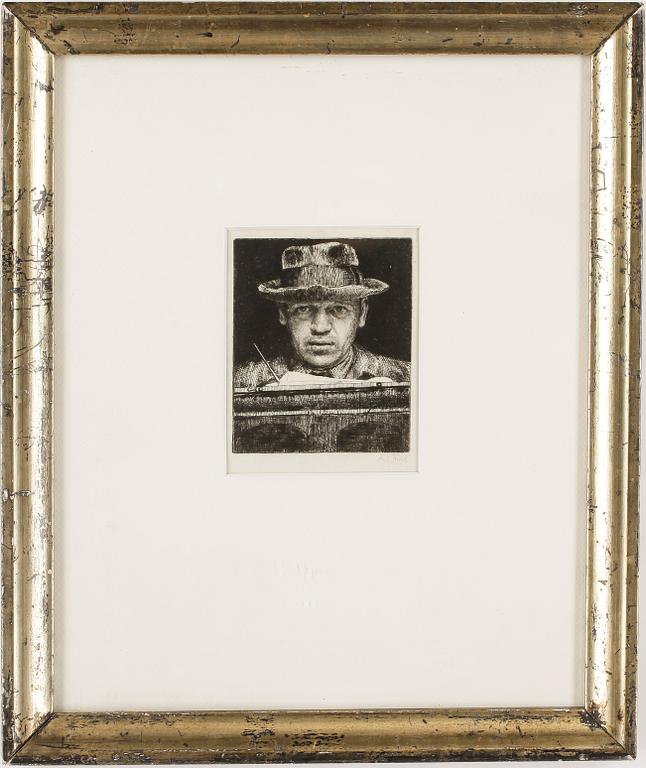AXEL FRIDELL, torrnål, signerad.