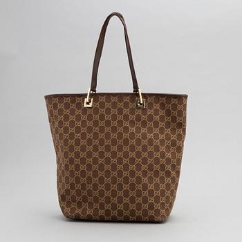 Gucci, a monogram canvas handbag.