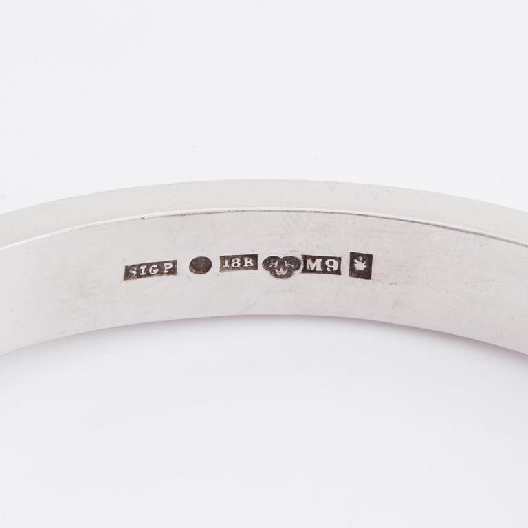 Sigurd Persson, an 18K white gold and smoky quartz bracelet, Stockholm 1962.