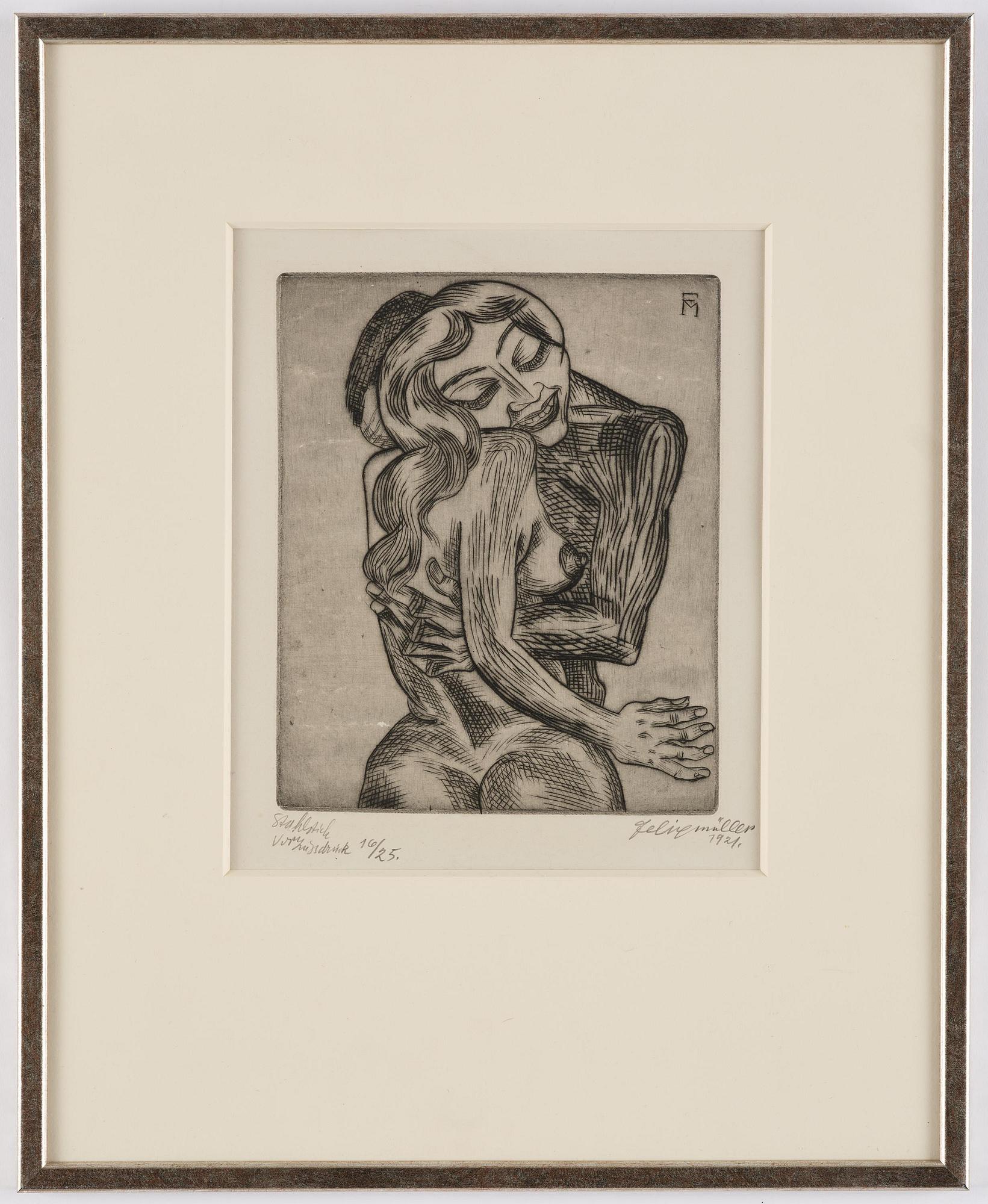 Conrad Felixmüller, "Gelibte frau".