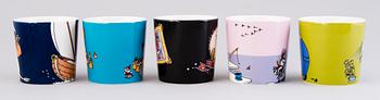 MUUMIMUKEJA, 25 kpl, posliina, Moomin Characters, Arabia 1996-2018.