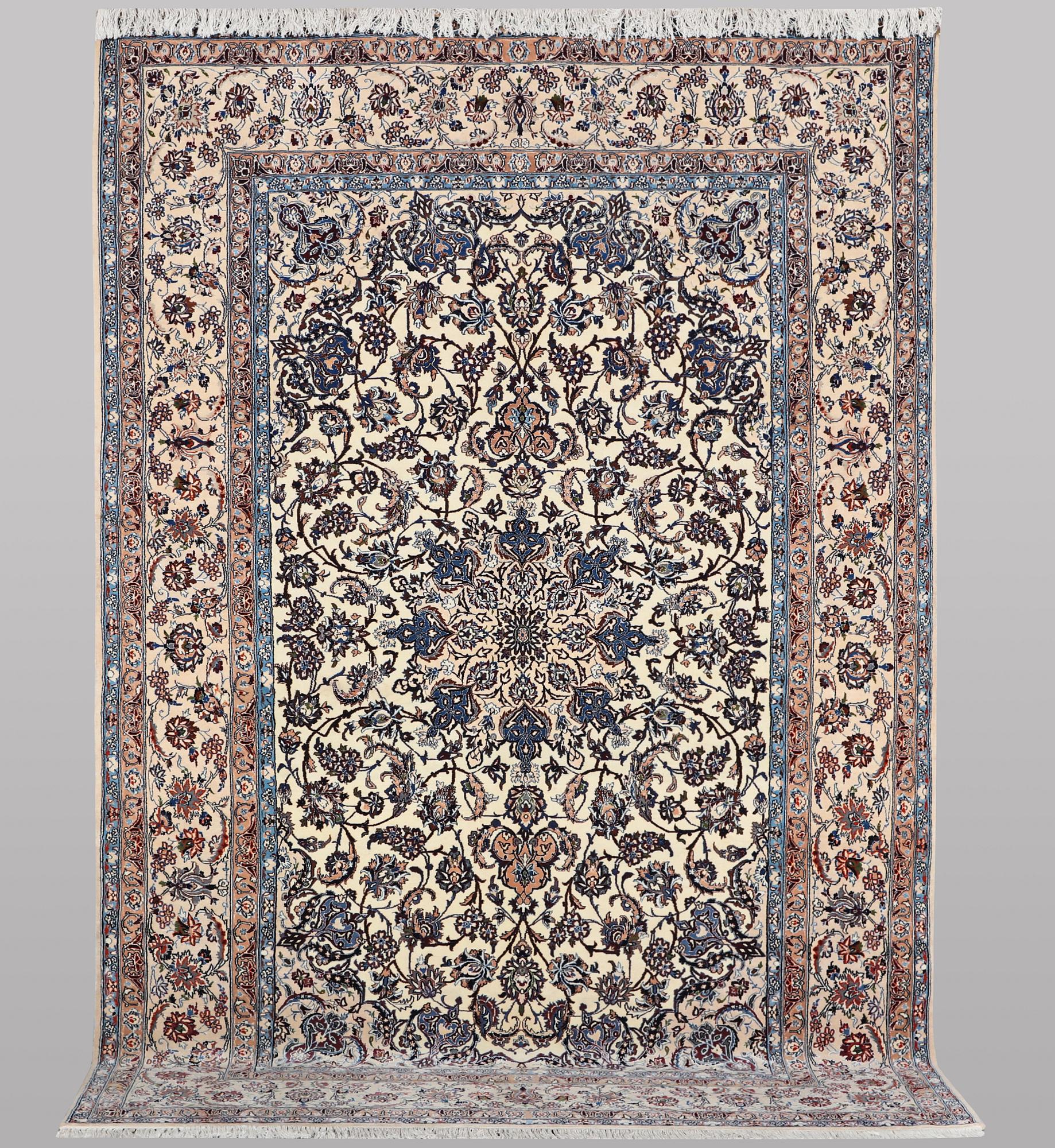 A carpet, Nain, part silk, 6 laa, ca 350 x 215 cm.