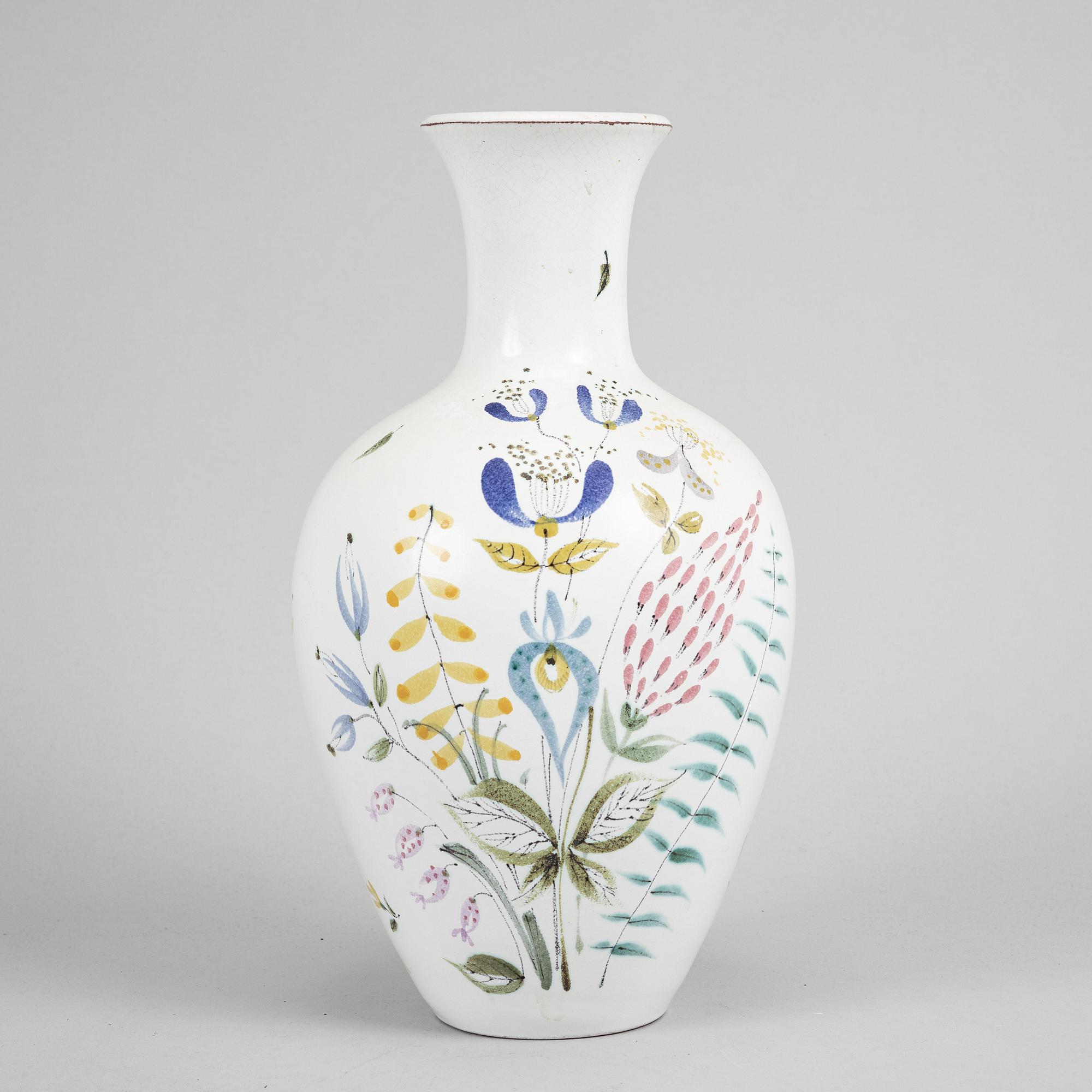 An earthenware vase by Stig Lindberg, Gustavsberg Studio.