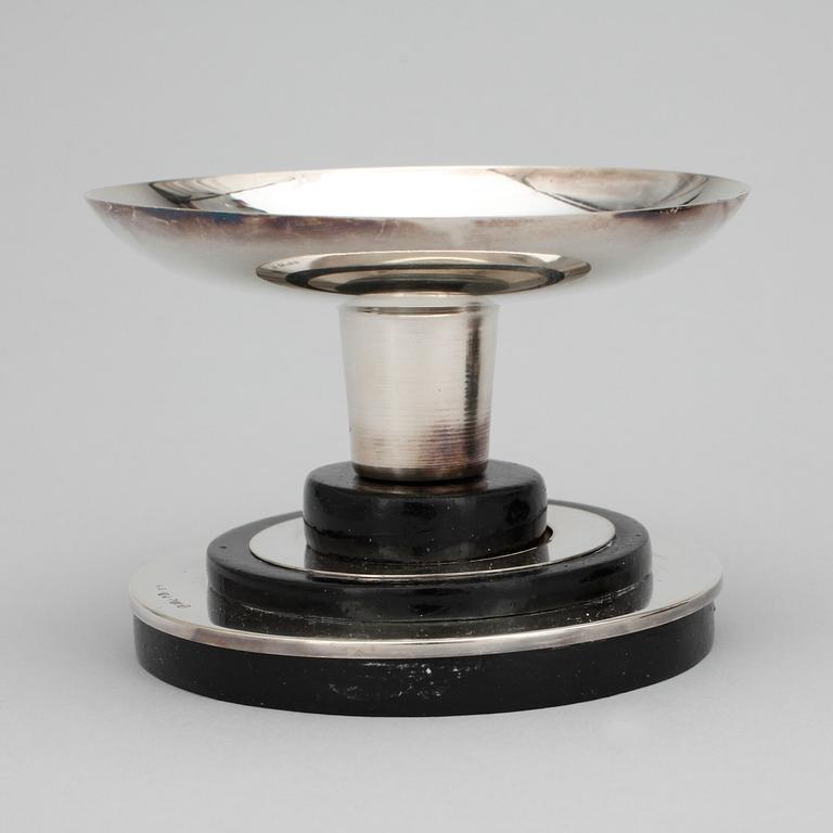 LJUSSTAKAR, ett par, silver, art deco, GAB Stockholm 1946.