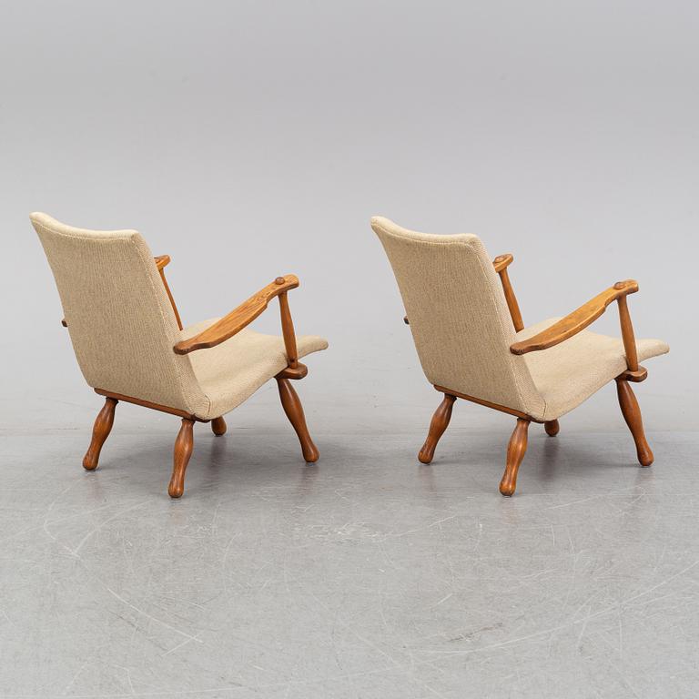 A pair of 1940's Swedish Modern easy chairs.