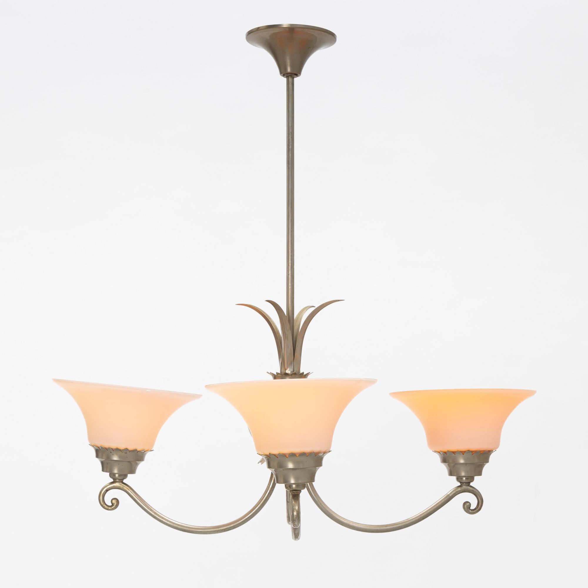 Harald Notini, taklampa, Swedish Modern, Böhlmarks, 1930/40-tal.