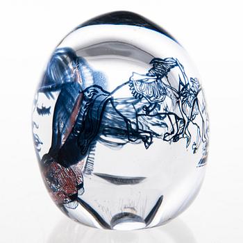 SINI MAJURI, glass sculpture signed Sini Majuri 2014 Helsinki Running.