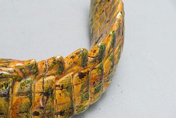 a ceramic crocodile sculpture from the second half of the 20th century.