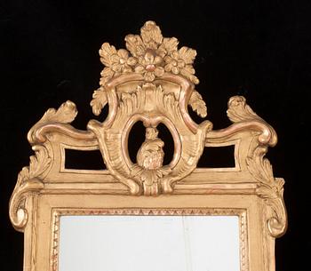 A Swedish Transition mirror, Stockholm 1770's.