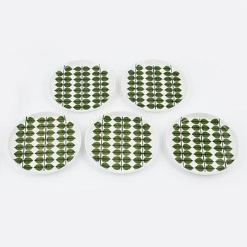 Stig Lindberg, ten 'Berså' plates, Gustavsberg.