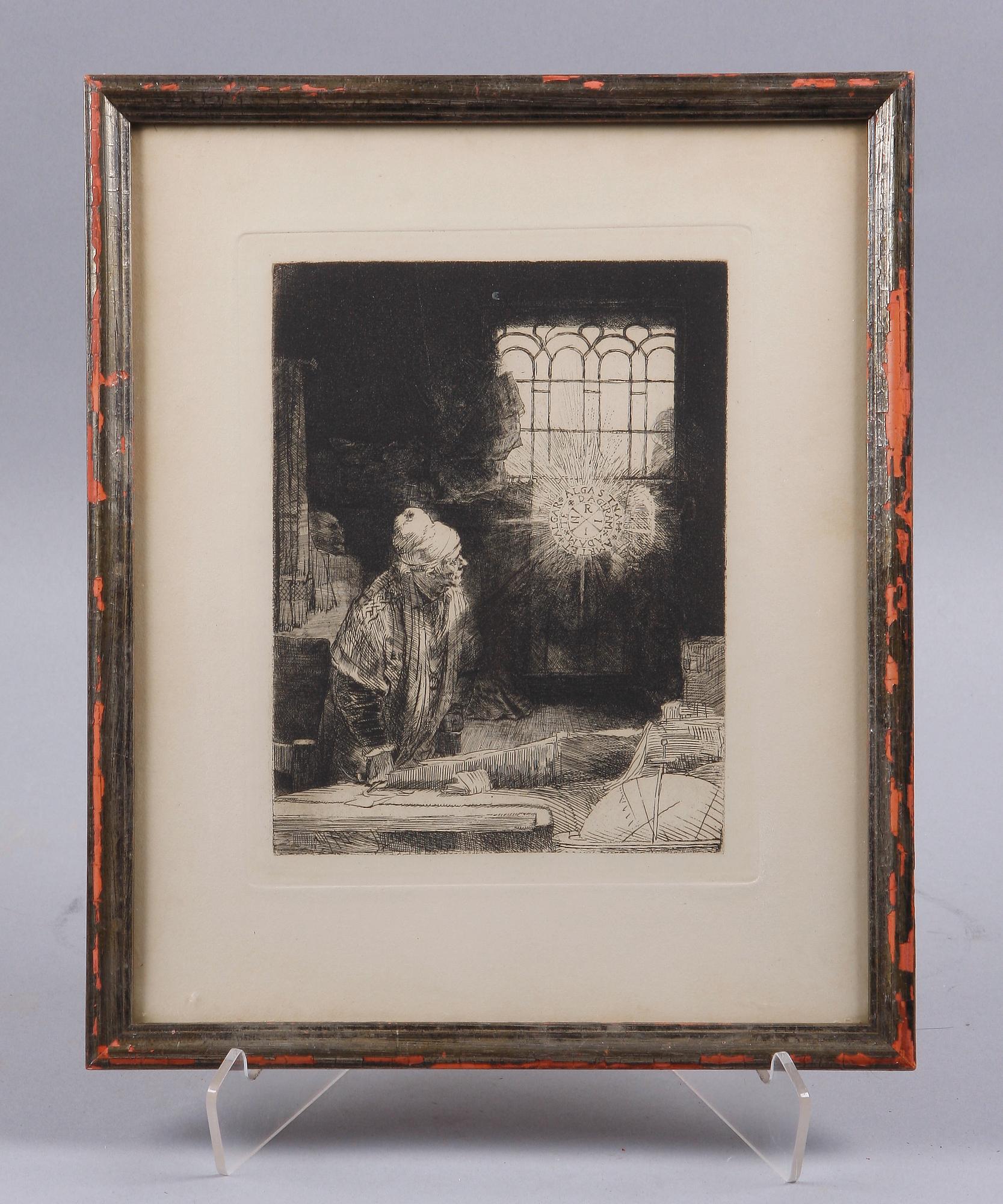 REMBRANDT VAN RIJN, efter, etsning, senare avdrag.
