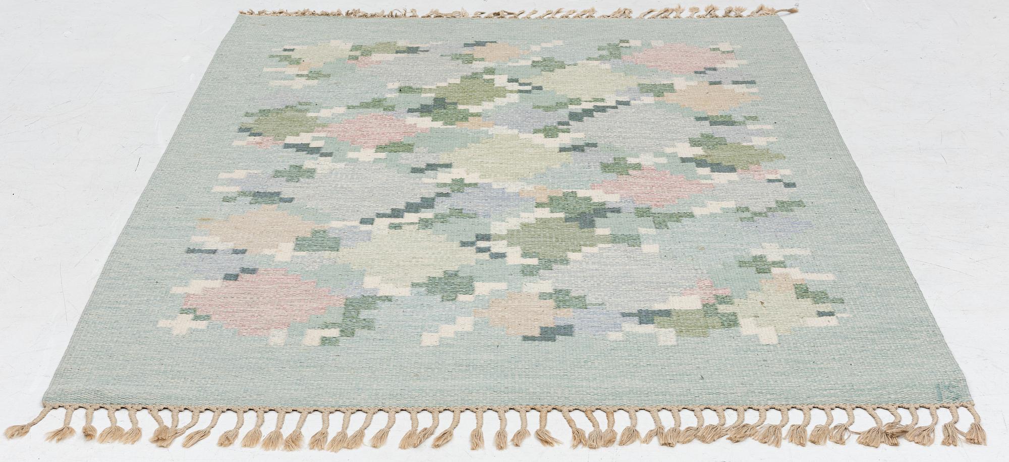 Ingegerd Silow, rölakan, signerad, ca 230 x 170 cm.