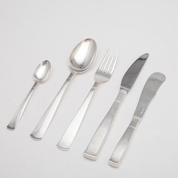 BESTICKSERVIS, 52 delar, silver, Rosenholm, GAB, mest 1964-65. Tot ca 1954 gram.