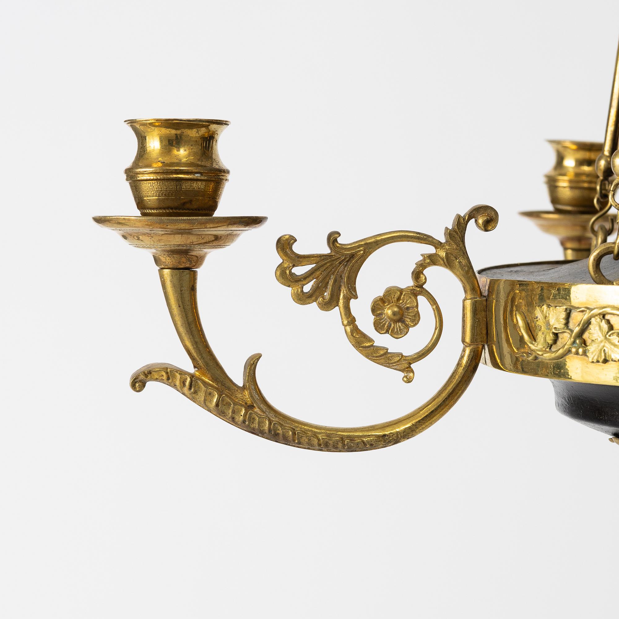 A Empire chandelier, first half of the 19th century.