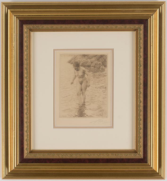 ANDERS ZORN, etsning, 1915, signerad.