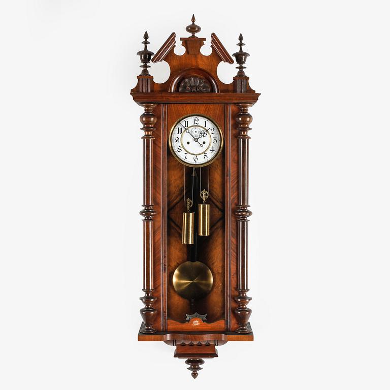 VÄGGUR, sk lodregulator, nyrenässans, omkring år 1900.