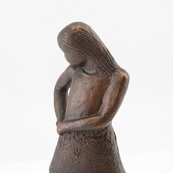 Lisa Larson, a bronze sculpture "The Teenage Girl", Scandia Present, circa 1978, no. 184.
