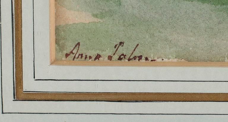 ANNA PALM DE ROSA, akvarell, sign.