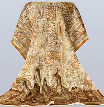 A Gohm silk rug, signed, approx. 307 x 195 cm.