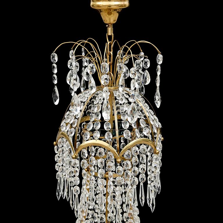 LJUSKRONA, gustaviansk stil, omkring år 1900. Höjd ca 120 cm.