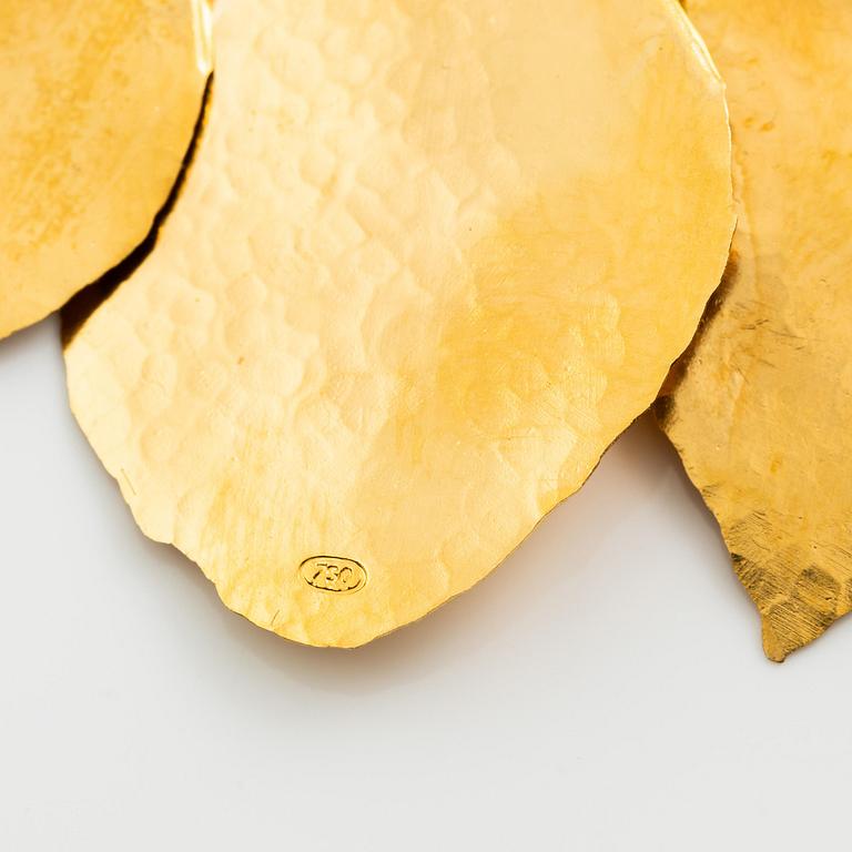 Tapio Wirkkala, collier "Koivunlehvä", 18K guld.