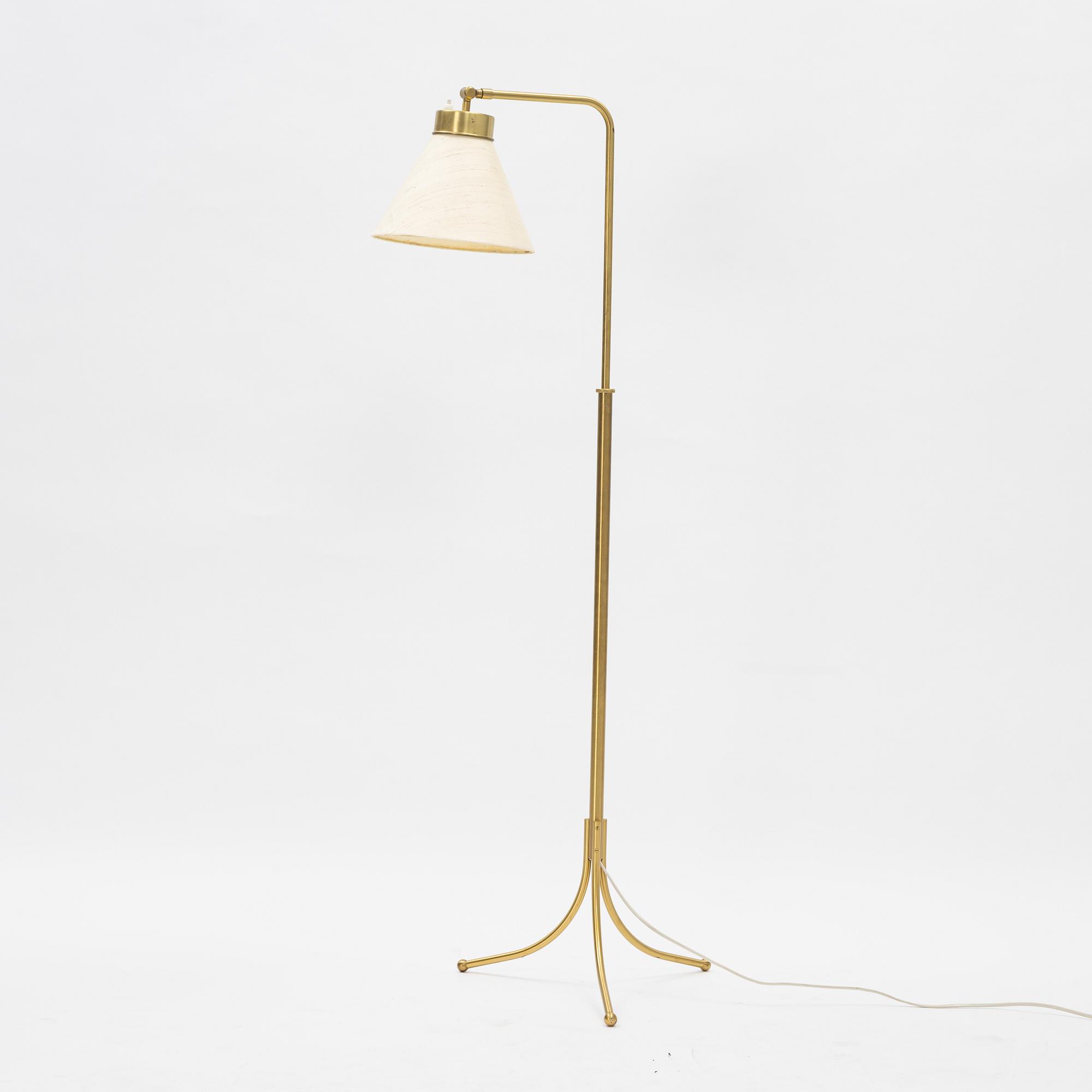 Josef Frank, a model 1842 brass floor light, Svenskt Tenn.