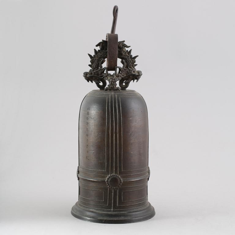 KLOCKA, brons, orientalisk, 1800/1900-tal.