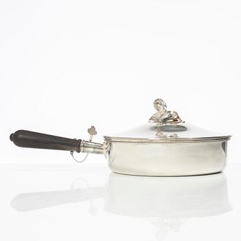 Atelier Borgila, karott med lock, sterling silver, Stockholm 1947.