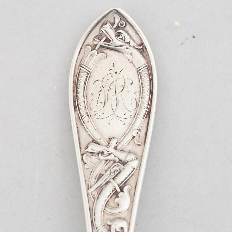 Spoons, 6 pcs, silver, Sweden and Norway, late 18th-early 20th century.