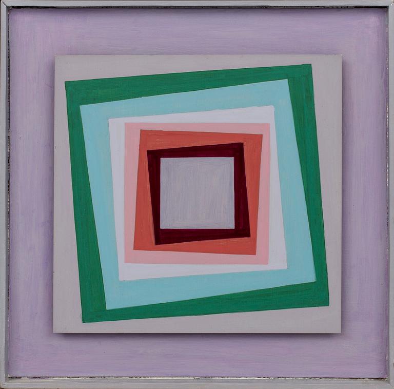 HENRYK STAZEWSKI, akryl på pannå,  a tergo signerad o daterad 1980.