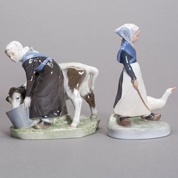 FIGURINER, 2 st, porslin, design Christian Thomsen,  Royal Copenhagen.