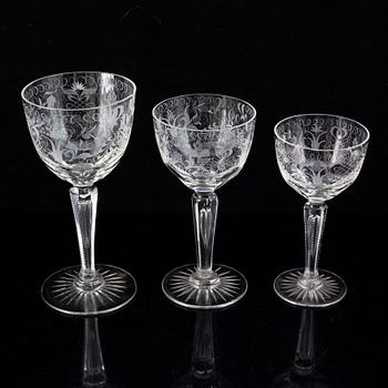 A glass service, 20th century (61 pieces).
