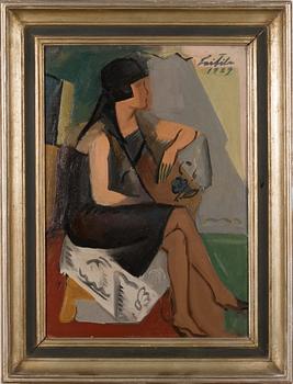 Atte Laitila, oil on board, signed and dated 1929.