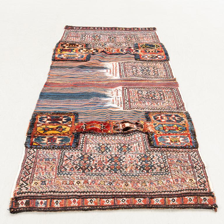Luri/Bachtiari khorjin rug semi-antique, approx. 259x110 cm.