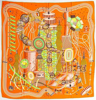 Hermès, sjal, "Le Laboratoire du Temps".