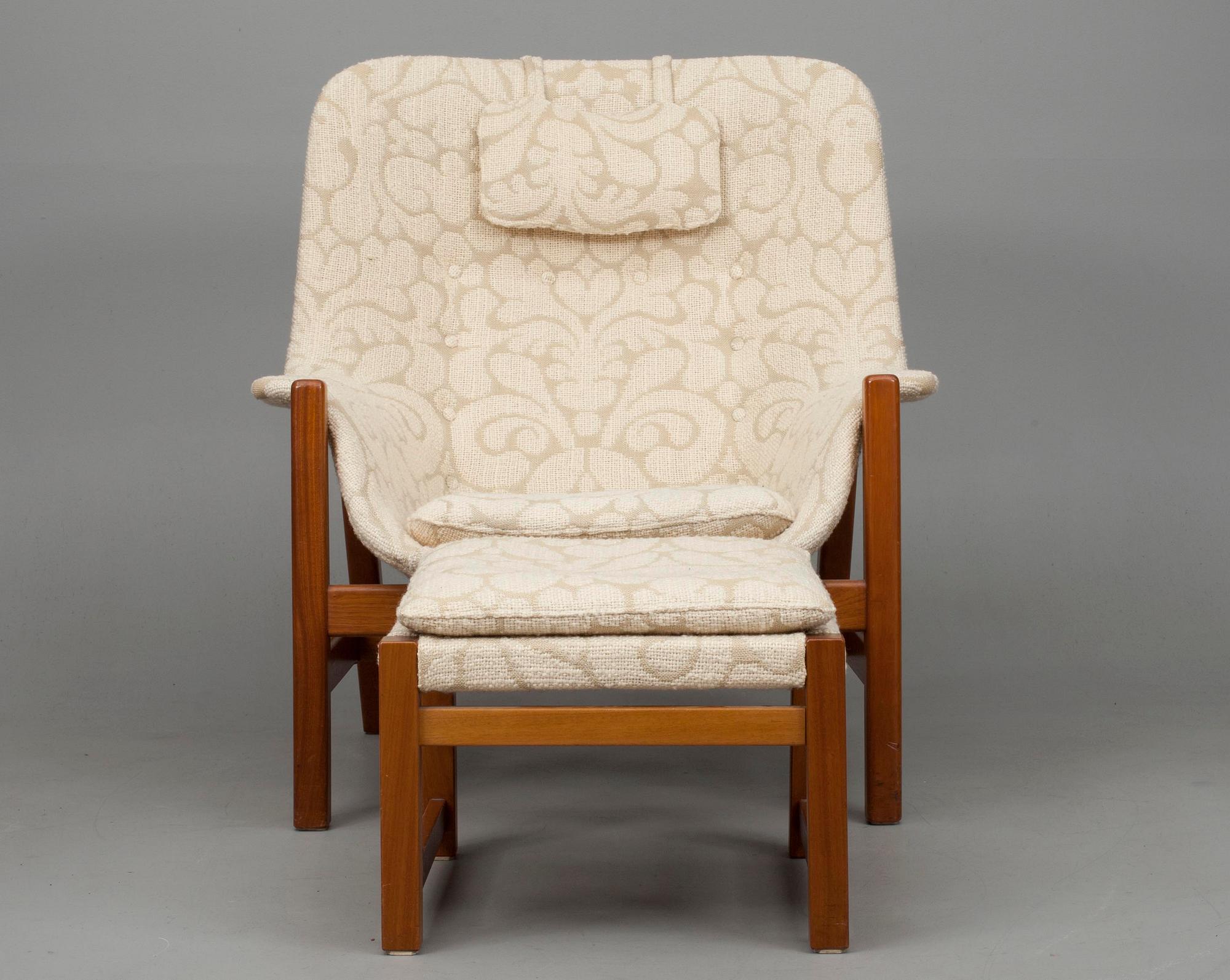 FÅTÖLJ och FOTPALL, Carl Gustaf Hiort af Ornäs, 1950-60-tal.