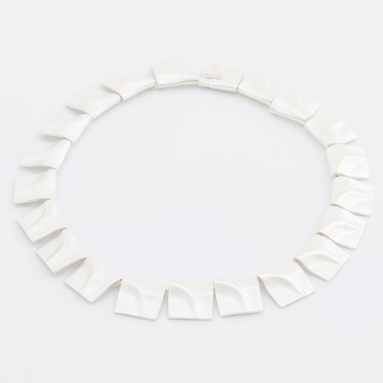 LAPPONIA NECKLACE, silver, "Galactic Peaks, design Björn Weckström, Finland, original pouch.