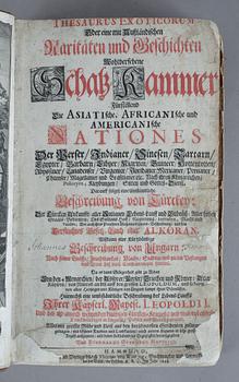 BOKVERK, "Thesaurus exoticorum", Eberhard Werner Happel, Hamburg 1688.