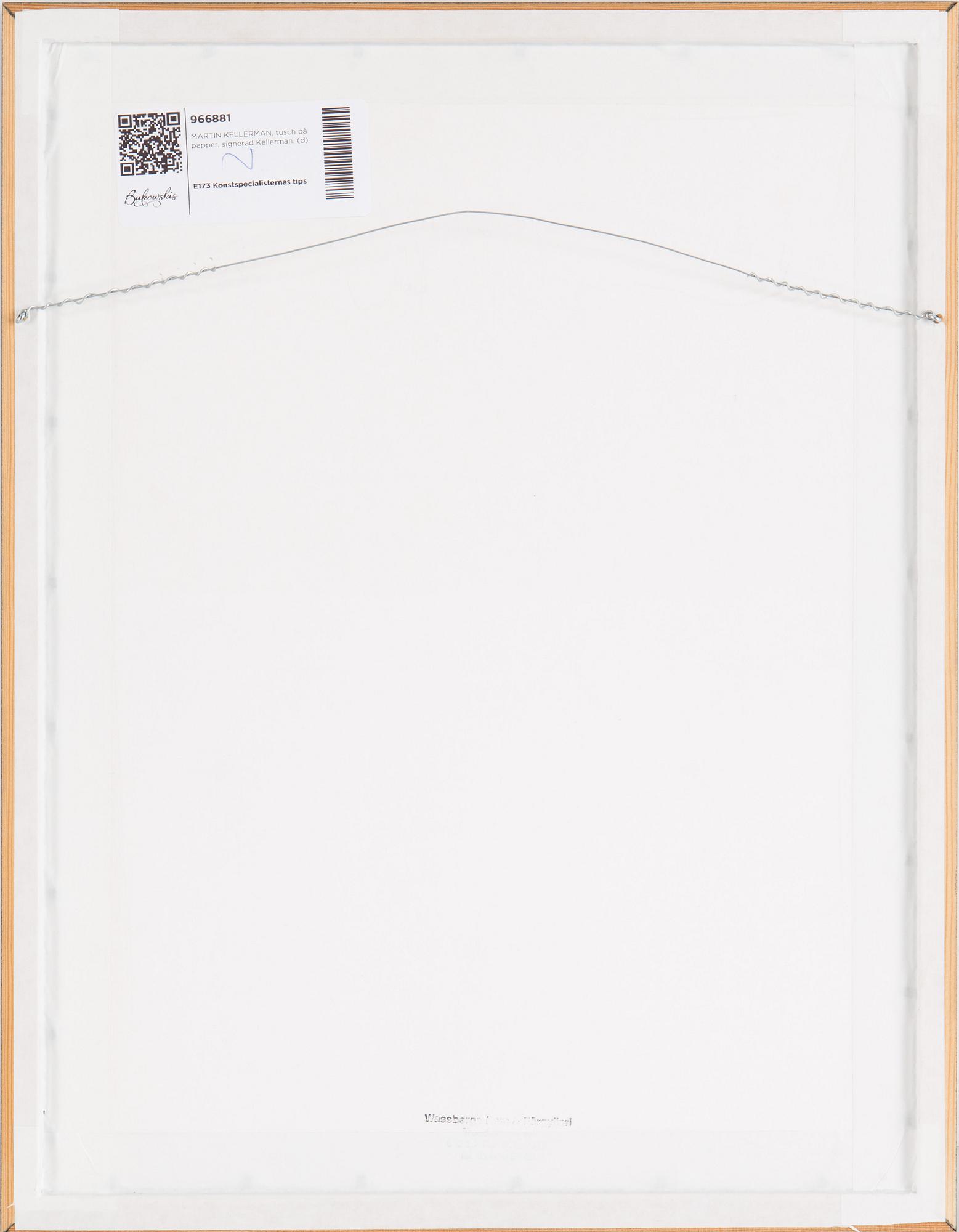 MARTIN KELLERMAN, indian ink with collage, signed.