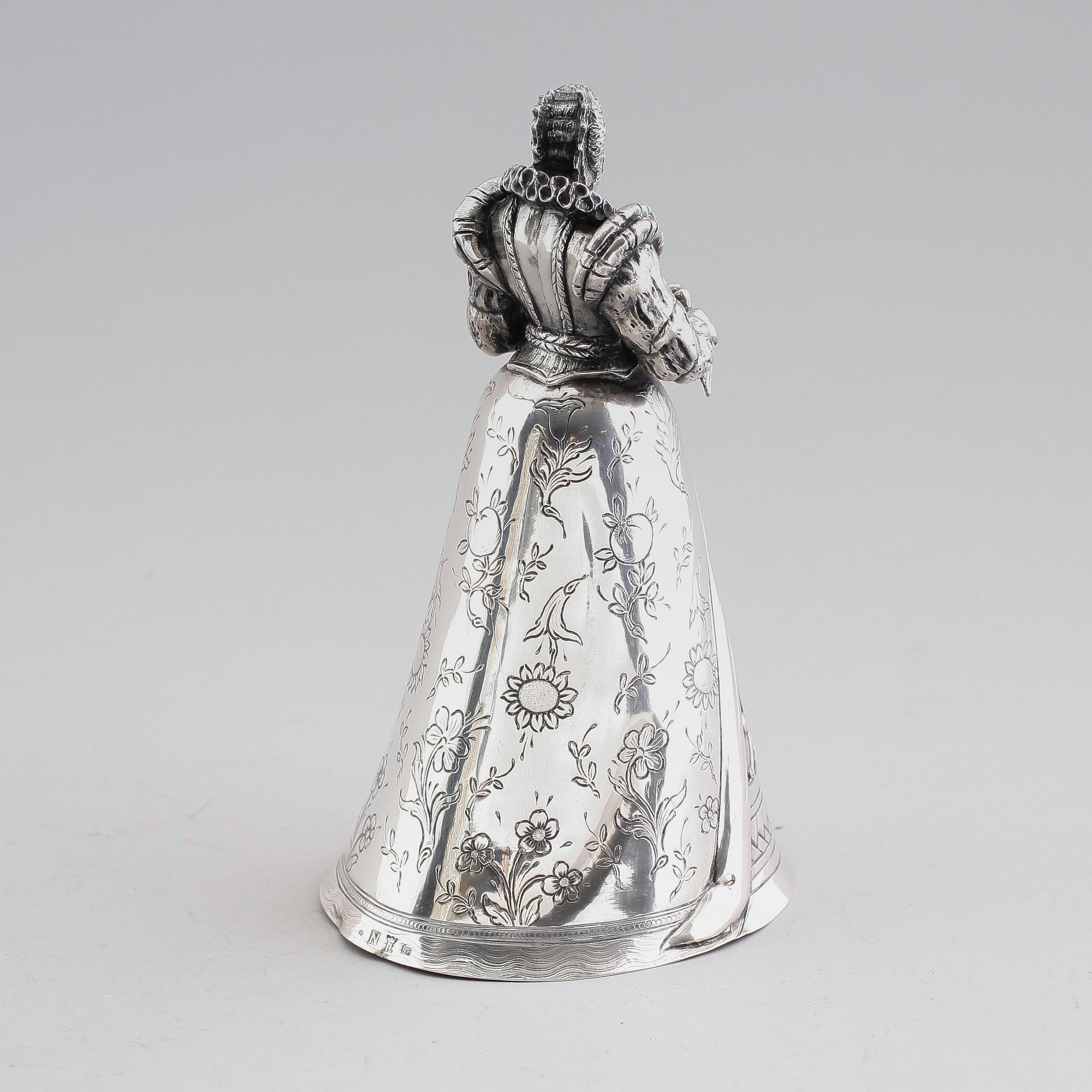 FIGUR, silver, möjligen Frankrike. Vikt ca 410 gram.