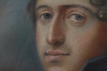 OKÄND KONSTNÄR, 2 st, pastell, 1800-tal.