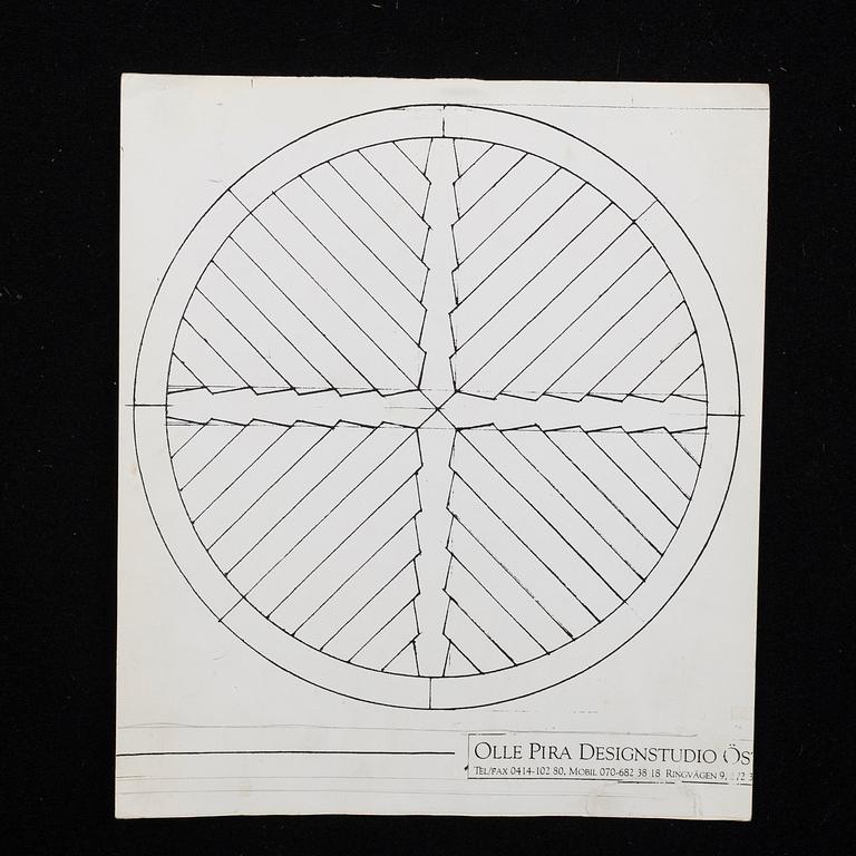 OLOF PIRA, NÅTAD BORDSKIVA, "Däcket"  1900-talets andra hälft.