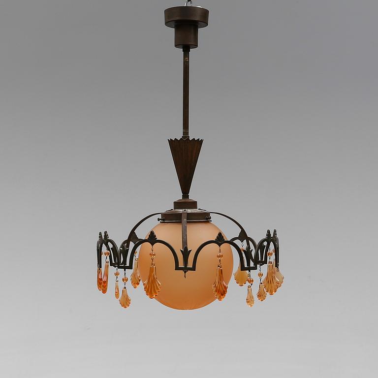 TAKLAMPA, 1920-/30-tal. Höjd ca 55 cm.